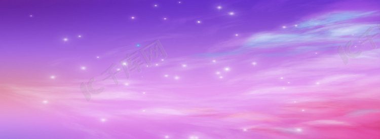 紫色梦幻星空背景海报