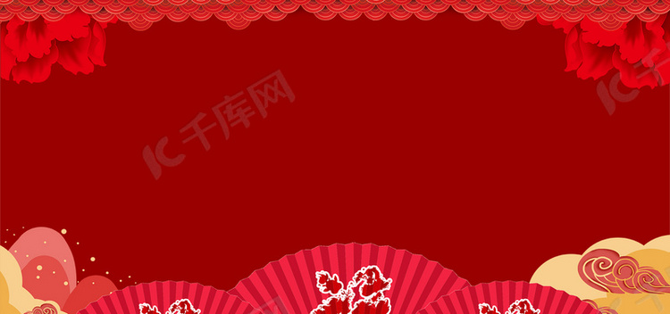 新年红色中国风背景