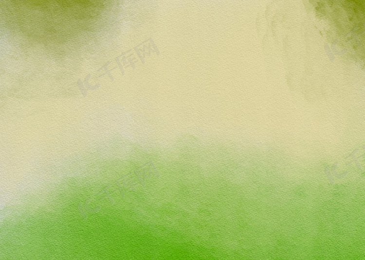 水彩手绘绿色抽象背景