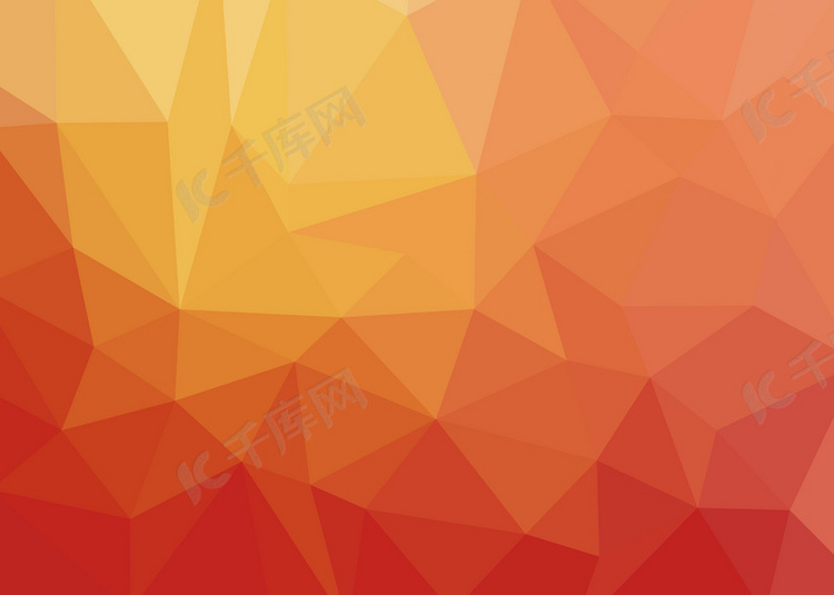 橙色低聚合低多边形背景