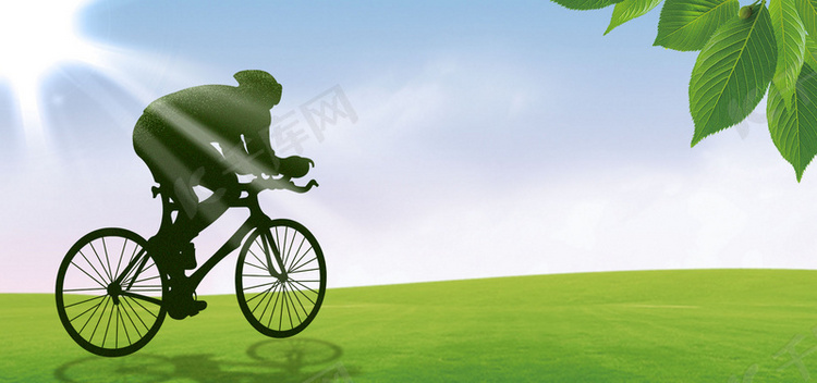 绿色骑行世界骑行日背景