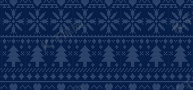 蓝色圣诞节针织底纹背景素材