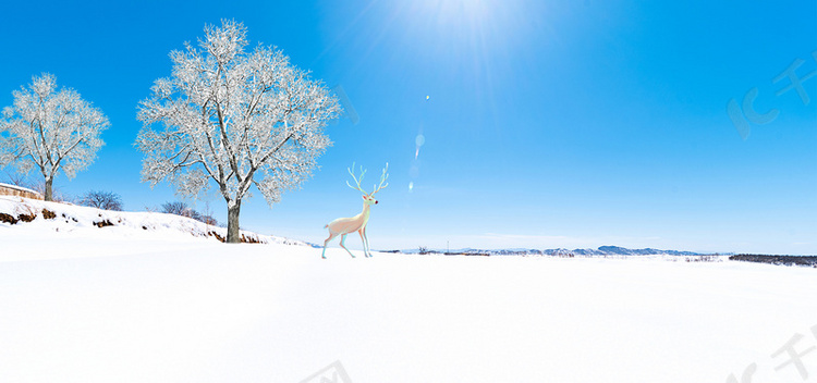 简约小雪传统节气背景