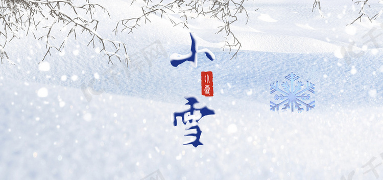 冬季二十四节气小雪树枝传统节气