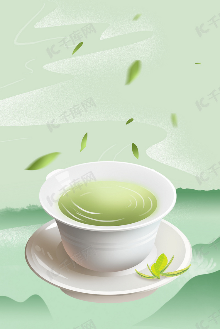 谷雨茶绿色清新