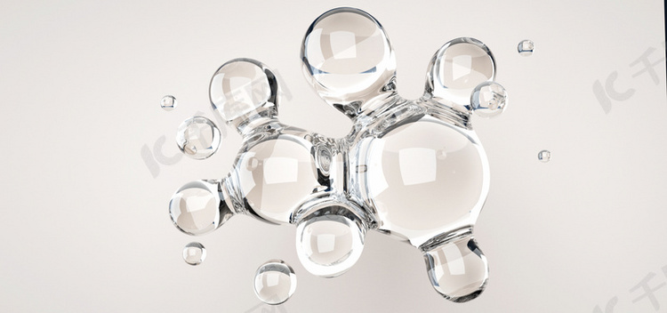 玻璃融球抽象背景
