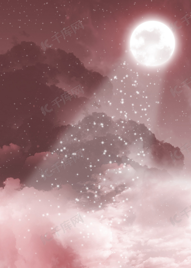 pink background月亮光效