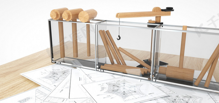 C4D风 工程建筑图 机械图 