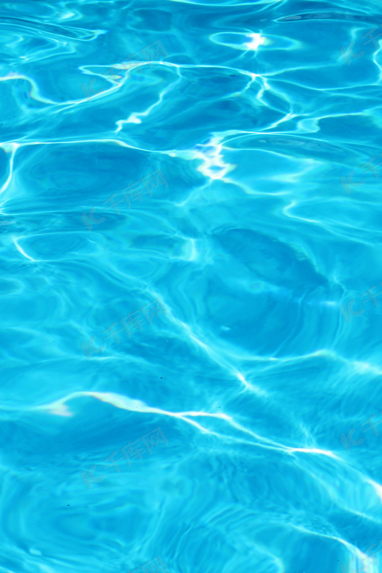 夏天蓝色小清新水纹背景图片