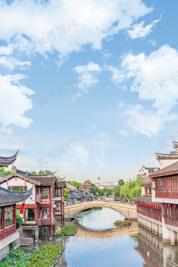 烟雨江南风景背景素材