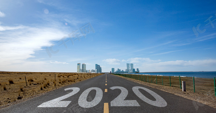 创意公路2020简约背景合成