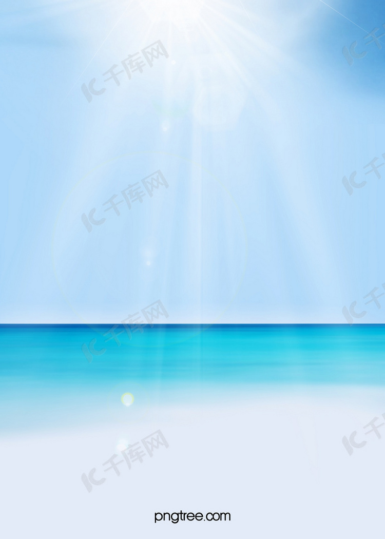 梦幻海滩太阳光背景
