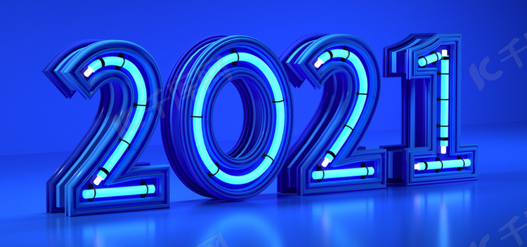 2021科技灯管字体背景