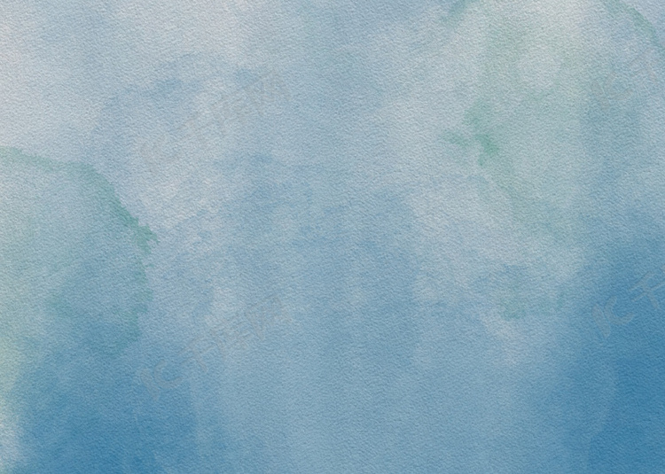 手绘蓝色水彩抽象背景