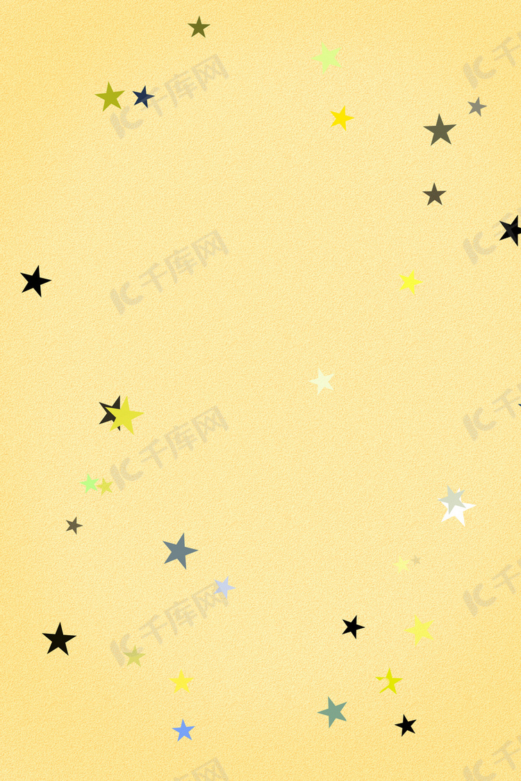 黄色温馨温暖五角星背景图