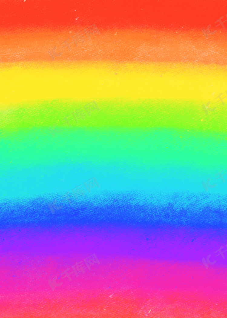 手绘粗纹理彩虹背景