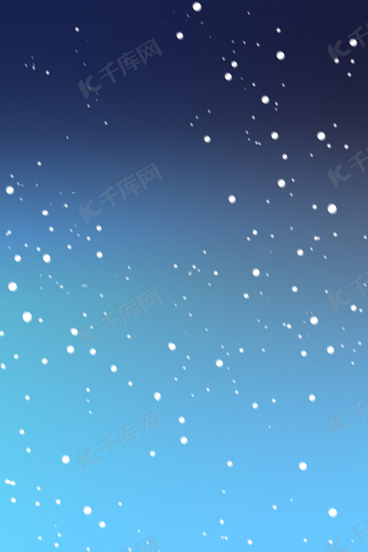 蓝色简约雪花飞雪下雪背景图