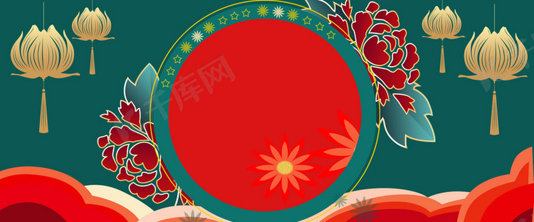 新年春节喜庆中国风海报背景
