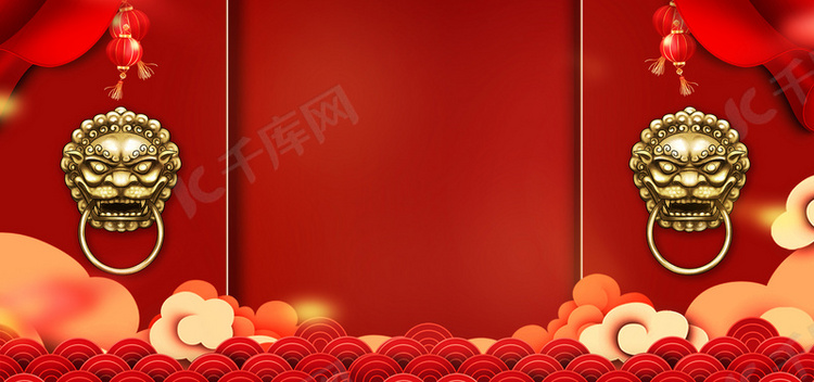 中国风红色开门红背景
