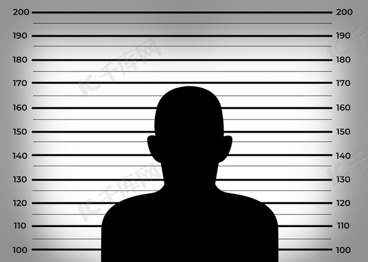 投影效果男人物元素条纹监狱背景