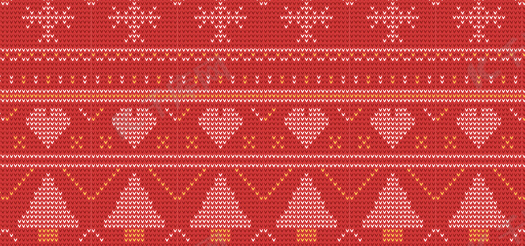 红色圣诞针织纹理背景素材