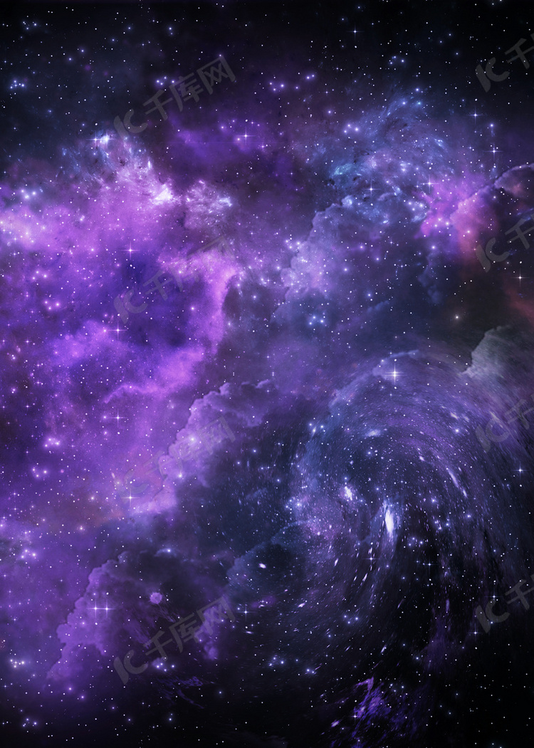 紫色发光银河背景