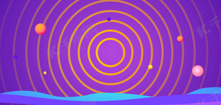 背景几何紫色流体圆球