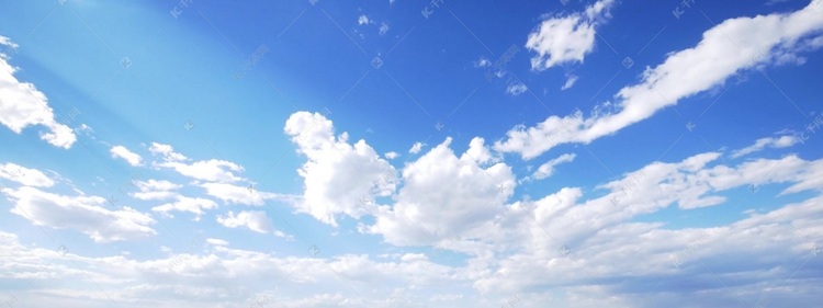 蓝天白云纯净天空素材