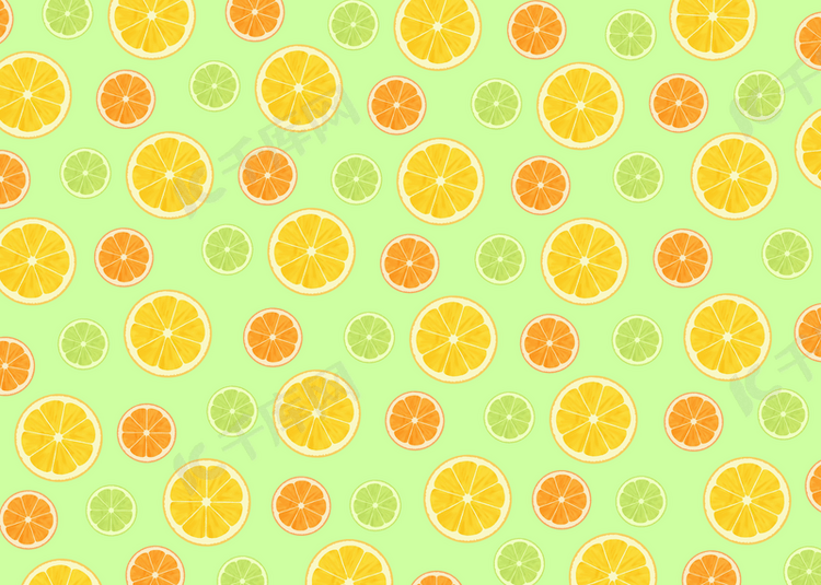 夏季水果美味的柠檬片
