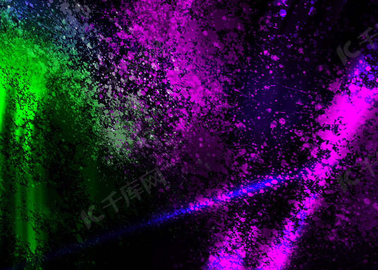 霓虹色喷洒斑点抽象背景