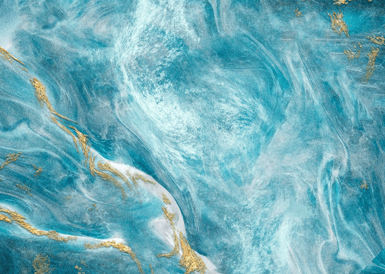 白色浪花蓝色流动海洋纹理抽象背
