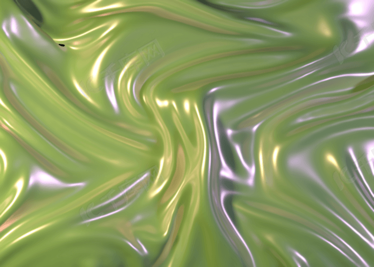 金龟绿三维插画背景渲染布料