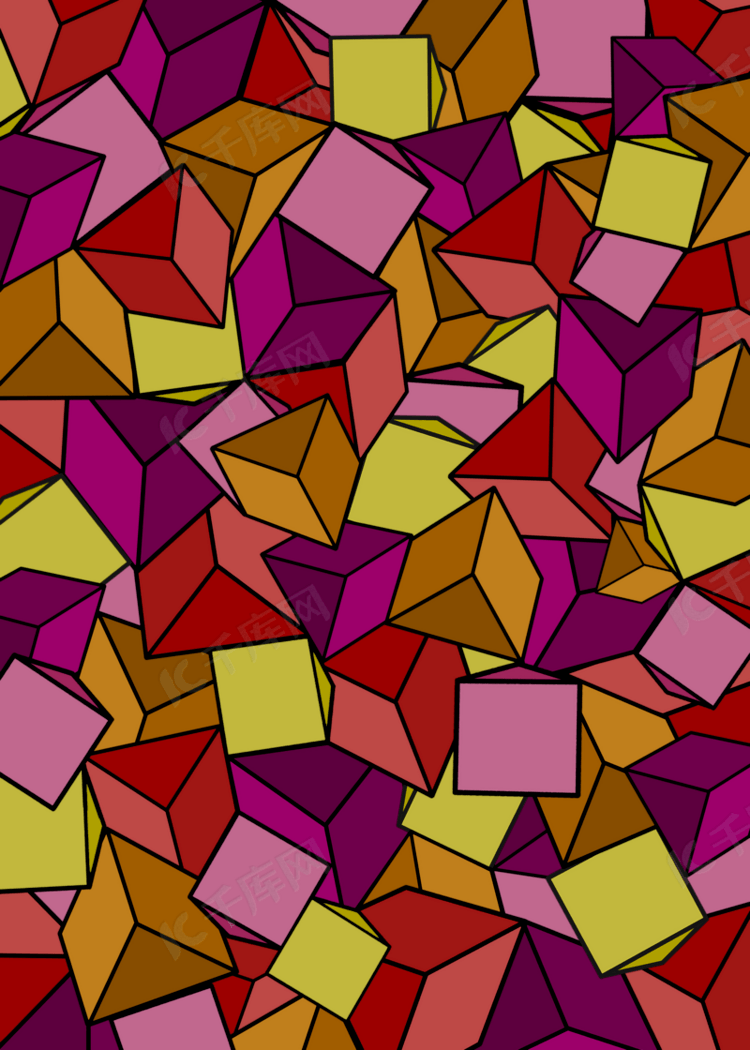 三角体多堆叠立体感背景