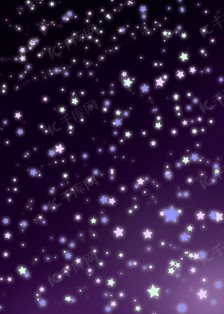 渐变紫色光效星星流动背景