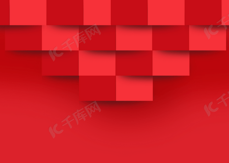 红色抽象剪纸3d背景