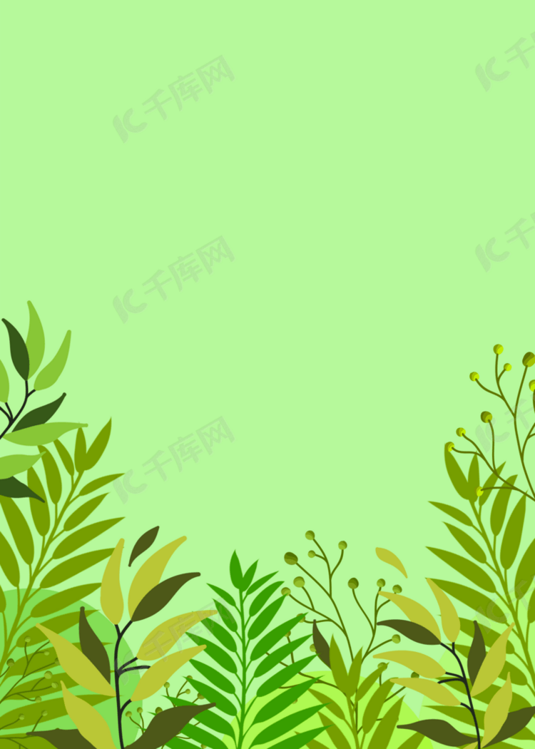 绿色植物叶子创意背景