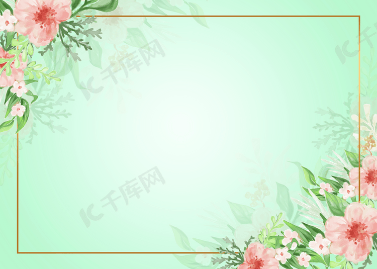 玫瑰园点缀的花卉背景框