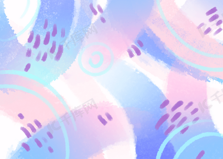 蓝粉色抽象水彩背景