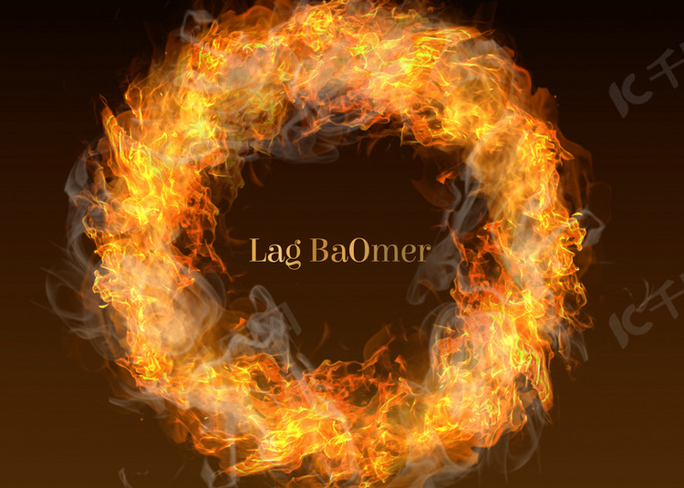 Lag Baomer犹太假日双边热火边框