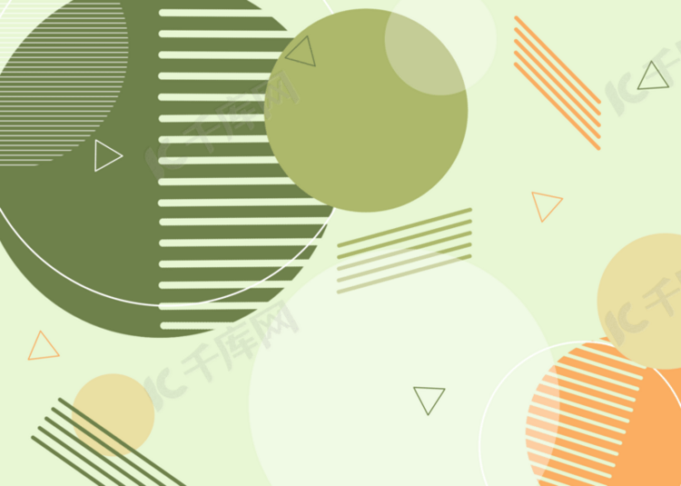 绿色线条夏季孟菲斯几何抽象背景