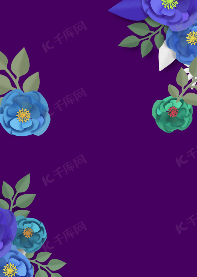 紫色花卉简单背景
