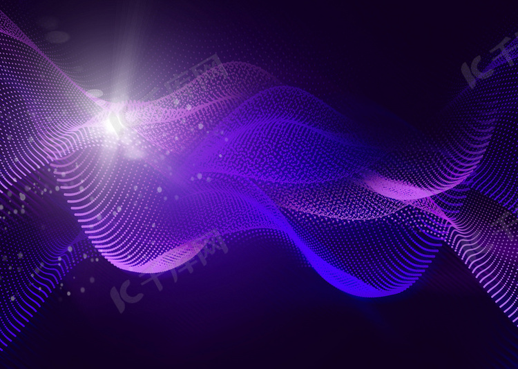紫色光效抽象科技背景