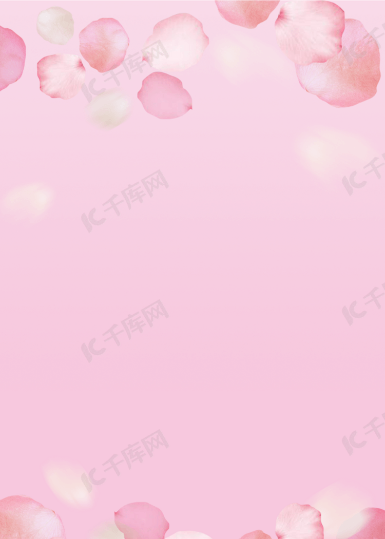 简约粉色飞舞的花瓣壁纸