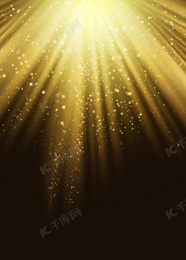 空中照下的光线黄金颗粒灰尘背景