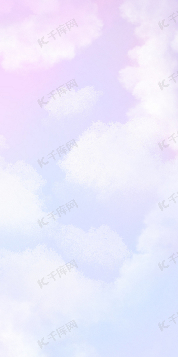 蓝紫色天空云朵彩色手机壁纸