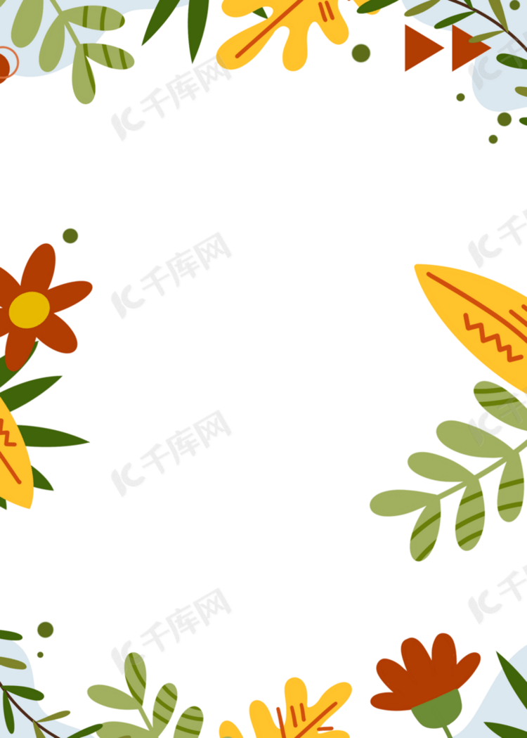 卡通植物花卉背景