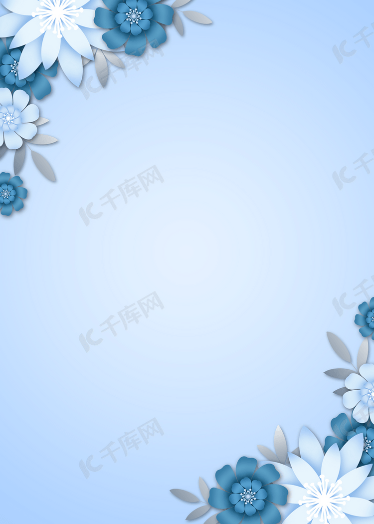 白蓝色花朵母亲节花卉