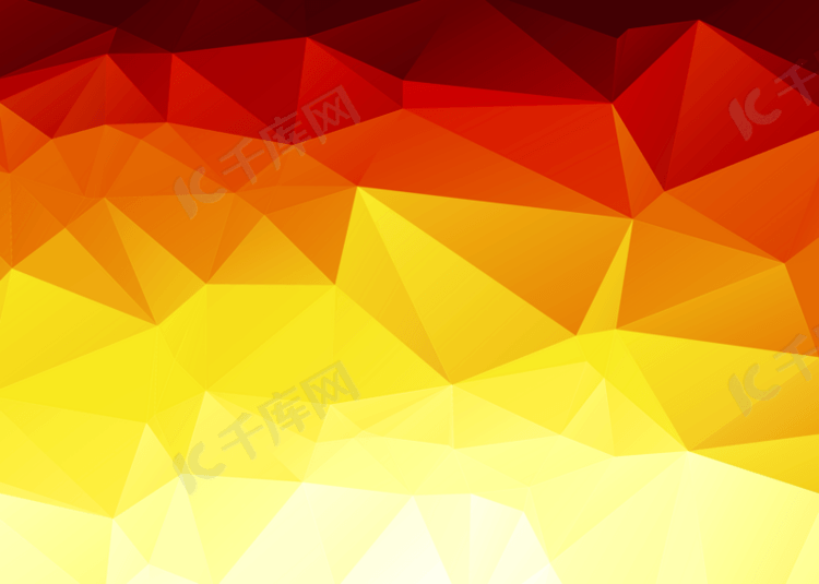 红黄渐变的几何抽象背景