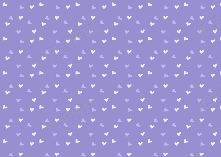 可爱心形花纹紫罗兰色背景