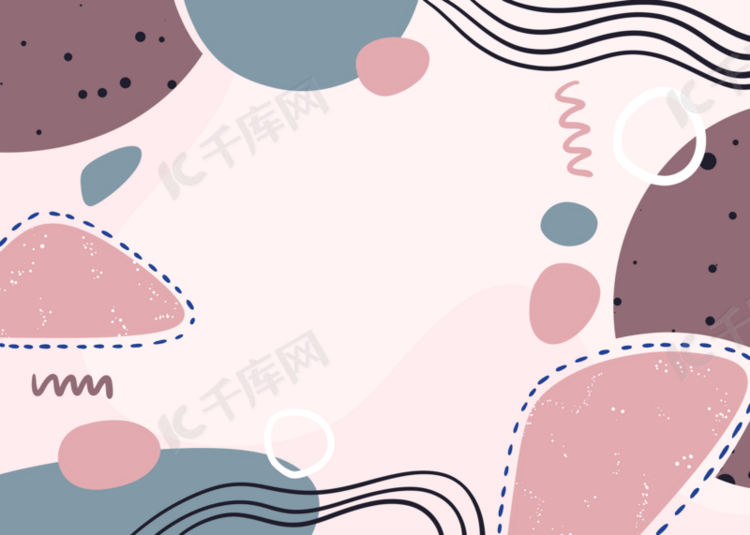 粉色蓝色简单抽象色块几何背景